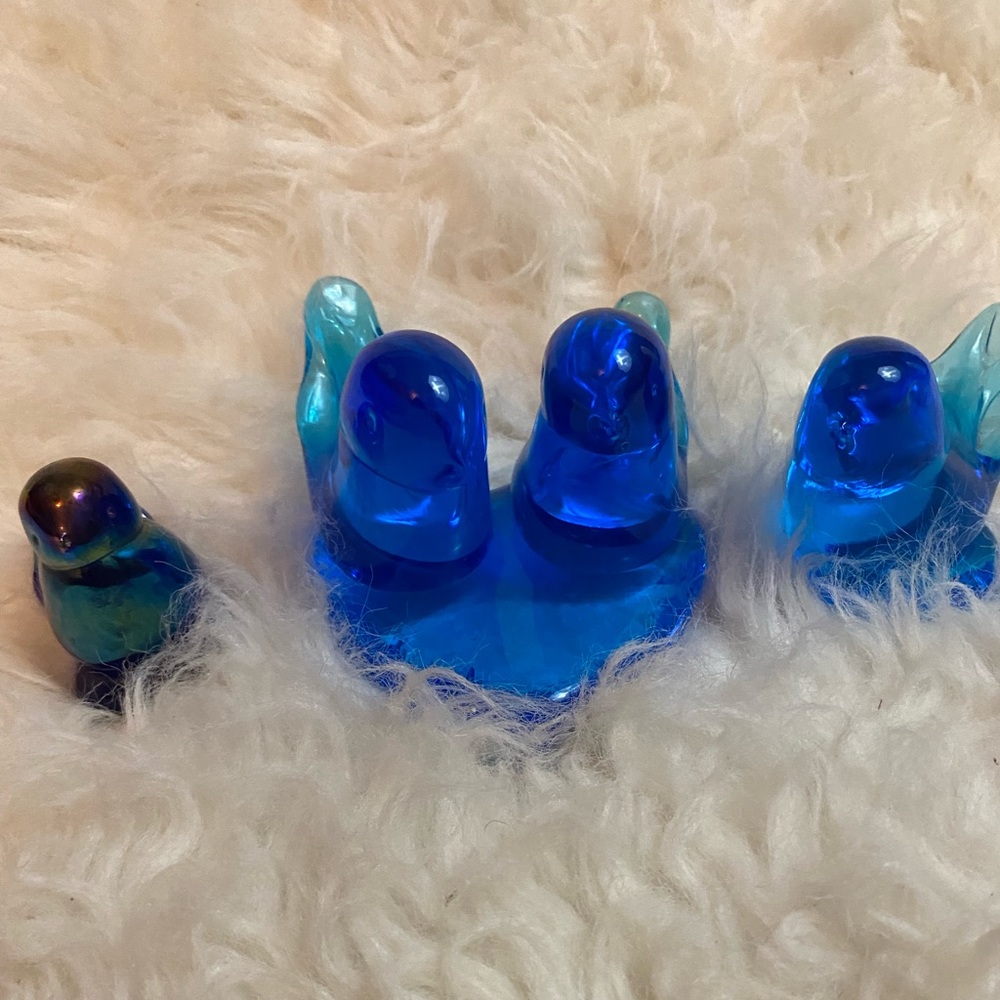 Set of Three Bluebirds of Happiness by Leonard